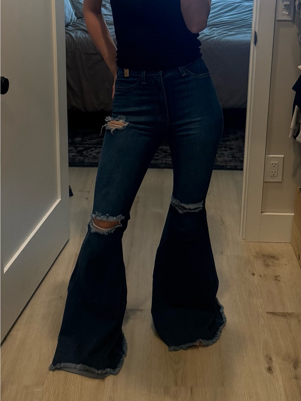 Women’s high rise flare jeans